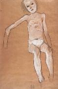 Egon Schiele Seated Nude Girl (mk12) painting